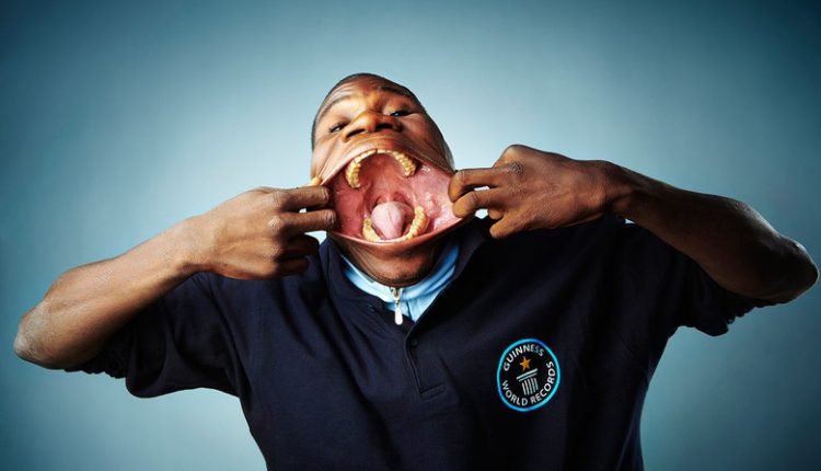 Widest mouth unstretched unusual body parts world record